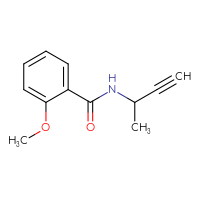 Chemical structure of N-(but-3-yn-2-yl)-2-methoxybenzamide - CSSB00013654502