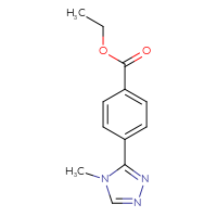 Chemical structure of ethyl 4-(4-methyl-4H-1,2,4-triazol-3-yl)benzoate - CSSB03567084925