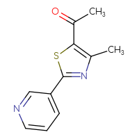 Chemical structure of 1-[4-methyl-2-(pyridin-3-yl)-1,3-thiazol-5-yl]ethan-1-one - CSSB00000168838
