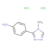 Chemical structure of 4-(4-methyl-4H-1,2,4-triazol-3-yl)aniline dihydrochloride - CSSB00103148937