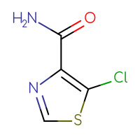 Chemical structure of 5-chloro-1,3-thiazole-4-carboxamide - CSSB00000733411