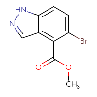 Chemical structure of methyl 5-bromo-1H-indazole-4-carboxylate - CSSB00000718507