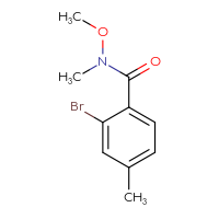 Chemical structure of 2-bromo-N-methoxy-N,4-dimethylbenzamide - CSSB00013046664