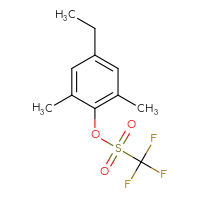Chemical structure of 4-ethyl-2,6-dimethylphenyl trifluoromethanesulfonate - CSSB20789385482