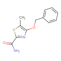 Chemical structure of 4-(benzyloxy)-5-methyl-1,3-thiazole-2-carboxamide - CSSB00025784590