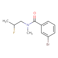 Chemical structure of 3-bromo-N-(2-fluoropropyl)-N-methylbenzamide - CSSB20585165311