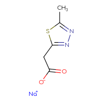 Chemical structure of sodium 2-(5-methyl-1,3,4-thiadiazol-2-yl)acetate - CSSB00015204500