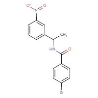 Chemical structure of 4-bromo-N-[1-(3-nitrophenyl)ethyl]benzamide - CSSB00105553584