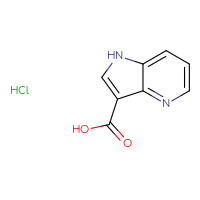 Chemical structure of 1H-pyrrolo[3,2-b]pyridine-3-carboxylic acid hydrochloride - CSSB00000722738