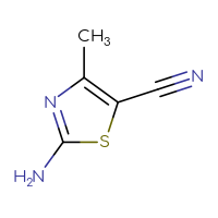 Chemical structure of 2-amino-4-methyl-1,3-thiazole-5-carbonitrile - CSSB00000124127