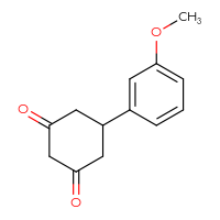 Chemical structure of 5-(3-methoxyphenyl)cyclohexane-1,3-dione - CSSB00000195564
