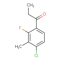Chemical structure of 1-(4-chloro-2-fluoro-3-methylphenyl)propan-1-one - CSSB00015102233