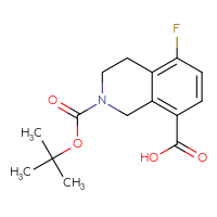 Chemical structure of 2-[(tert-butoxy)carbonyl]-5-fluoro-1,2,3,4-tetrahydroisoquinoline-8-carboxylic acid - CSSB00116213196