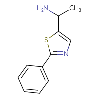 Chemical structure of 1-(2-phenyl-1,3-thiazol-5-yl)ethan-1-amine - CSSB00011720779