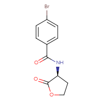Chemical structure of 4-bromo-N-[(3S)-2-oxooxolan-3-yl]benzamide - CSSB00103325407