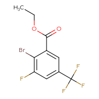 Chemical structure of ethyl 2-bromo-3-fluoro-5-(trifluoromethyl)benzoate - CSSB20895627694