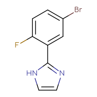 Chemical structure of 2-(5-bromo-2-fluorophenyl)-1H-imidazole - CSSB00010196745