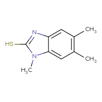 Chemical structure of 1,5,6-trimethyl-1H-1,3-benzodiazole-2-thiol - CSSB00012182650