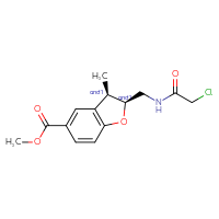 Chemical structure of rac-methyl (2R,3S)-2-[(2-chloroacetamido)methyl]-3-methyl-2,3-dihydro-1-benzofuran-5-carboxylate - CSSB21332098166