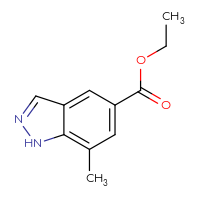 Chemical structure of ethyl 7-methyl-1H-indazole-5-carboxylate - CSSB00010073788