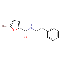 Chemical structure of 5-bromo-N-(2-phenylethyl)furan-2-carboxamide - CSSB00000249577