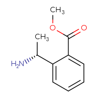 Chemical structure of methyl 2-[(1R)-1-aminoethyl]benzoate - CSSB00015386683