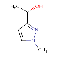 Chemical structure of (1S)-1-(1-methyl-1H-pyrazol-3-yl)ethan-1-ol - CSSB00012236313