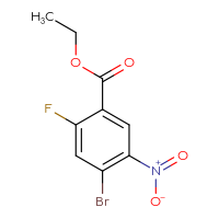Chemical structure of ethyl 4-bromo-2-fluoro-5-nitrobenzoate - CSSB00000757659