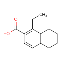 Chemical structure of 1-ethyl-5,6,7,8-tetrahydronaphthalene-2-carboxylic acid - CSSB00010431239