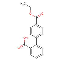 Chemical structure of 4'-(ethoxycarbonyl)-[1,1'-biphenyl]-2-carboxylic acid - CSSB00150702386