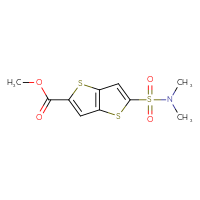 Chemical structure of methyl 5-(dimethylsulfamoyl)thieno[3,2-b]thiophene-2-carboxylate - CSSB02268880058