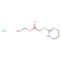 Chemical structure of ethyl 2-(1,4,5,6-tetrahydropyrimidin-2-ylsulfanyl)acetate hydrochloride - CSSB06436273638