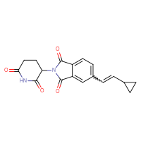 Chemical structure of 5-(2-cyclopropylethenyl)-2-(2,6-dioxopiperidin-3-yl)-2,3-dihydro-1H-isoindole-1,3-dione - CSSB06591557117
