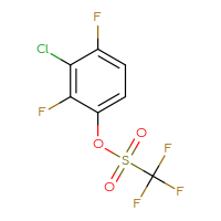 Chemical structure of 3-chloro-2,4-difluorophenyl trifluoromethanesulfonate - CSSB20681028866