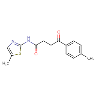 Chemical structure of N-(5-methyl-1,3-thiazol-2-yl)-4-(4-methylphenyl)-4-oxobutanamide - CSSB00025840091