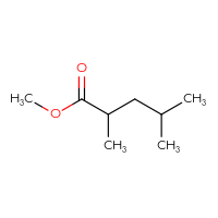 Chemical structure of methyl 2,4-dimethylpentanoate - CSSB00013034759