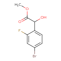 Chemical structure of methyl 2-(4-bromo-2-fluorophenyl)-2-hydroxyacetate - CSSB00011625938