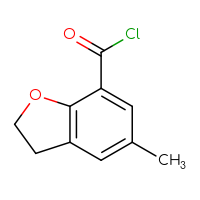 Chemical structure of 5-methyl-2,3-dihydro-1-benzofuran-7-carbonyl chloride - CSSB00009856601