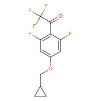Chemical structure of 1-[4-(cyclopropylmethoxy)-2,6-difluorophenyl]-2,2,2-trifluoroethan-1-one - CSSB21103684733