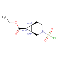 Chemical structure of rac-ethyl (1R,6S,7S)-3-(chlorosulfonyl)-3-azabicyclo[4.1.0]heptane-7-carboxylate - CSSB21291564497