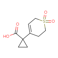 Chemical structure of 1-(1,1-dioxo-3,6-dihydro-2H-1λ⁶-thiopyran-4-yl)cyclopropane-1-carboxylic acid - CSSB06656662488
