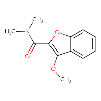 Chemical structure of 3-methoxy-N,N-dimethyl-1-benzofuran-2-carboxamide - CSSB01432919101