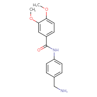 Chemical structure of N-[4-(aminomethyl)phenyl]-3,4-dimethoxybenzamide - CSSB00020654013