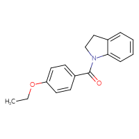 Chemical structure of 1-(4-ethoxybenzoyl)-2,3-dihydro-1H-indole - CSSB00047515898