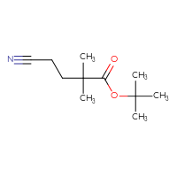 Chemical structure of tert-butyl 4-cyano-2,2-dimethylbutanoate - CSSB00135473333