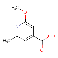 Chemical structure of 2-methoxy-6-methylpyridine-4-carboxylic acid - CSSB00000725937