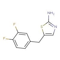 Chemical structure of 5-[(3,4-difluorophenyl)methyl]-1,3-thiazol-2-amine - CSSB00000736095