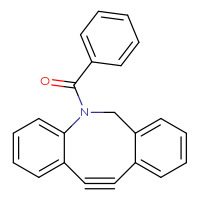 Chemical structure of 2-benzoyl-2-azatricyclo[10.4.0.0⁴,⁹]hexadeca-1(16),4,6,8,12,14-hexaen-10-yne - CSSB06358413584