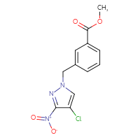 Chemical structure of methyl 3-[(4-chloro-3-nitro-1H-pyrazol-1-yl)methyl]benzoate - CSSB00015197131