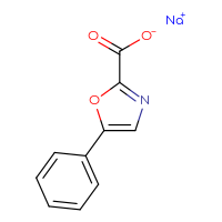Chemical structure of sodium 5-phenyl-1,3-oxazole-2-carboxylate - CSSB00000686802
